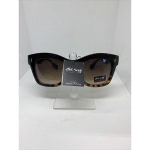 Black Society Sunglasses Skull/Stud Square Black Fade Tortoise Brown Brown Lens